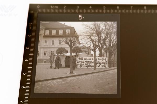 tolles altes Negativ - Zelt  mit großes Schild - Sturmabteilung - SA  Sturm 23/95